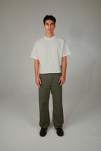 CAMISETA BOXY SIN COSTURAS BLANCO ROTO 250GSM