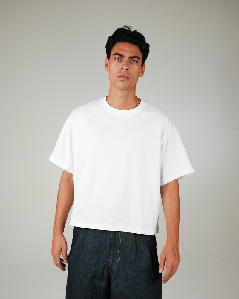 CAMISETA BOXY BLANCA 250GSM