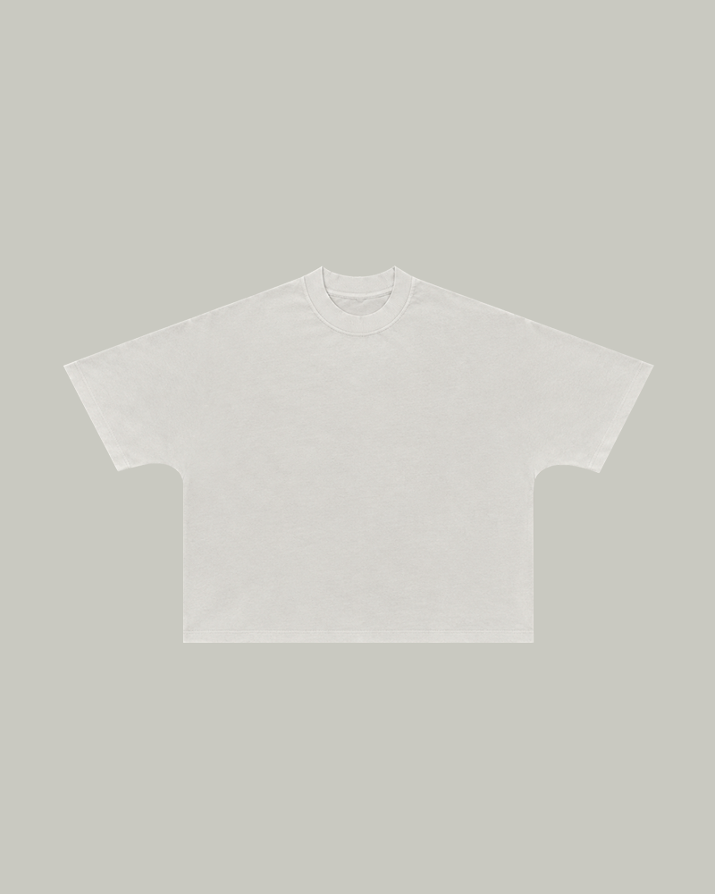 CAMISETA BOXY SIN COSTURAS BLANCO ROTO 250GSM
