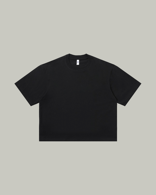 CAMISETA BOXY NEGRA 250GSM