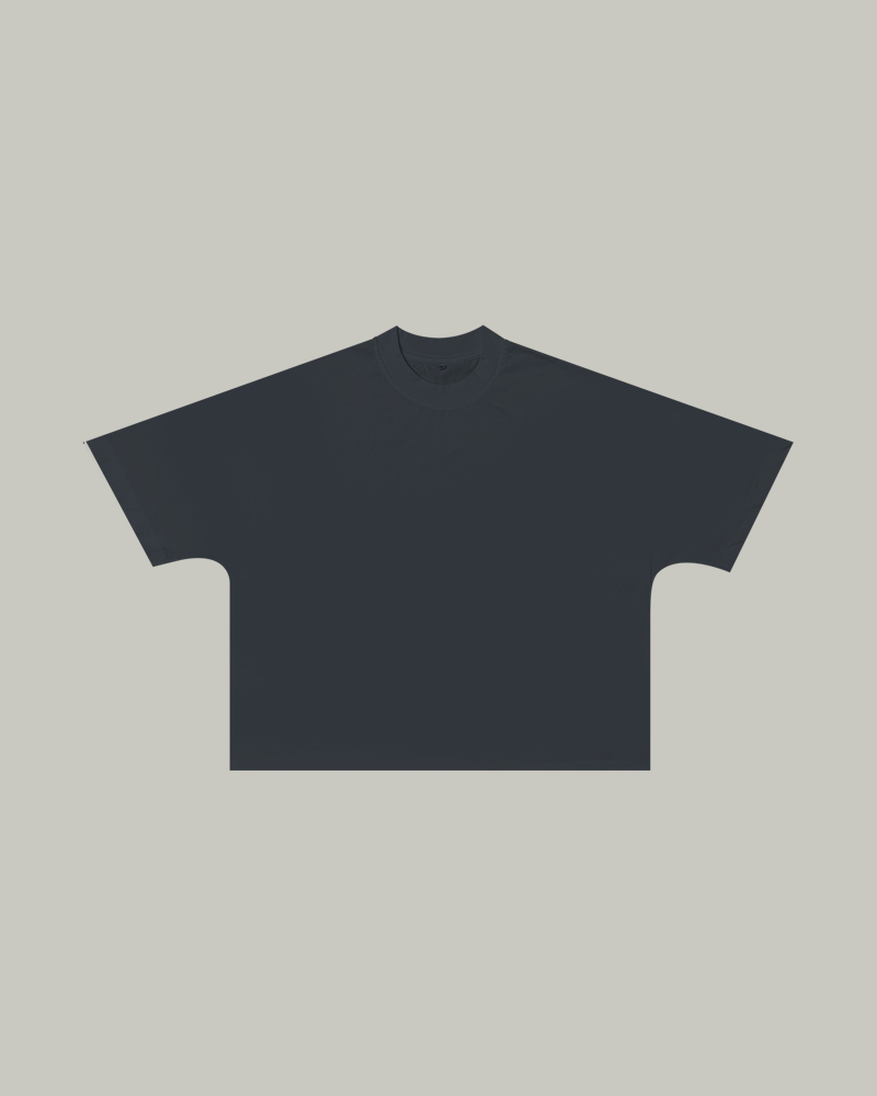 CAMISETA BOXY SIN COSTURAS CHARCOAL 250GSM