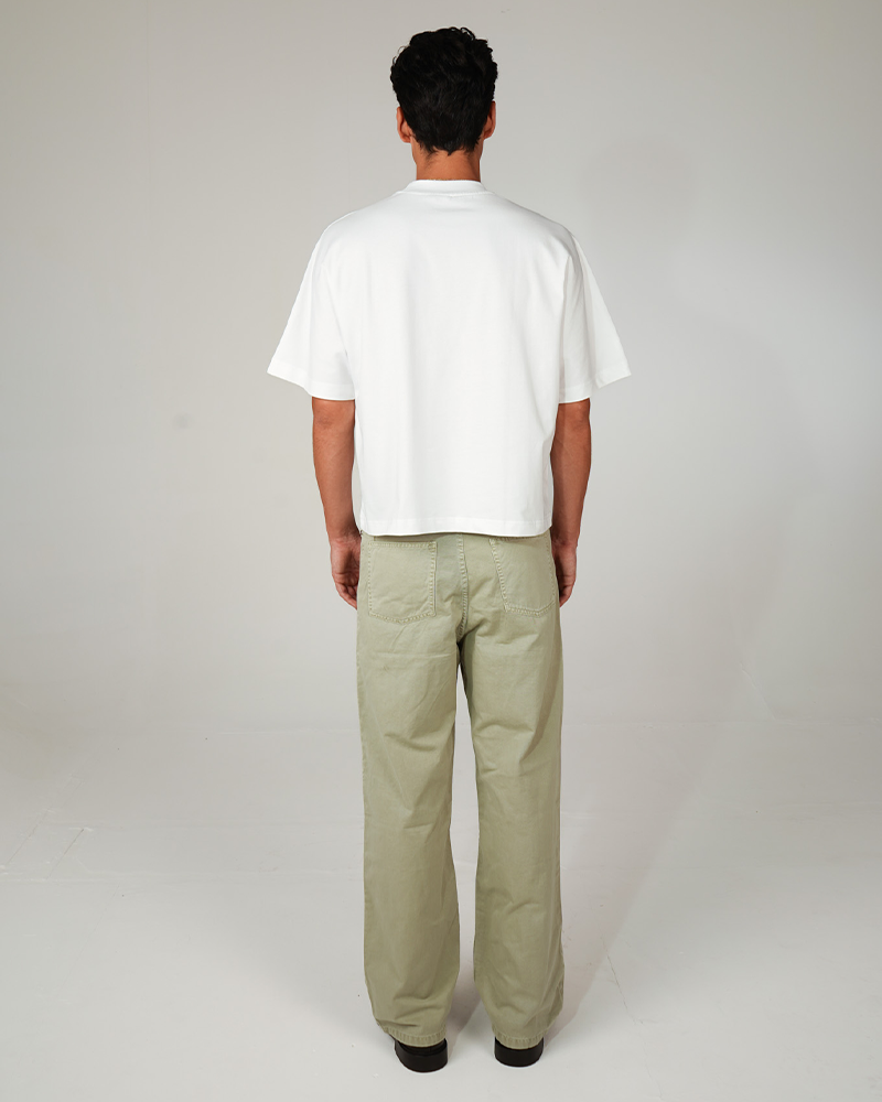 CAMISETA BOXY SIN COSTURAS BLANCA 250GSM
