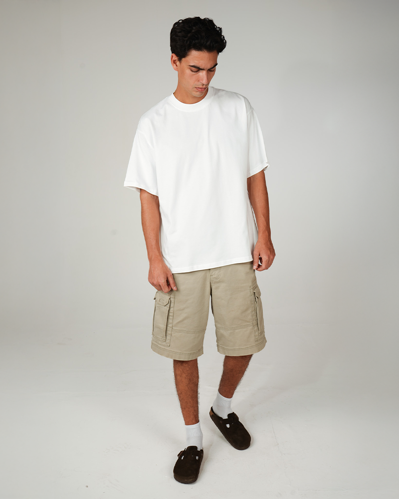 CAMISETA OVERSIZE BLANCA 250GSM