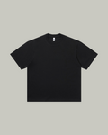 Camiseta oversize negra 250gsm algodón premium vista frontal