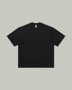 Camiseta oversize negra 250gsm algodón premium vista frontal